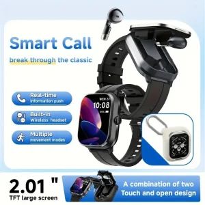 2-in-1 TWS Earbuds Smart Watch With Earphones